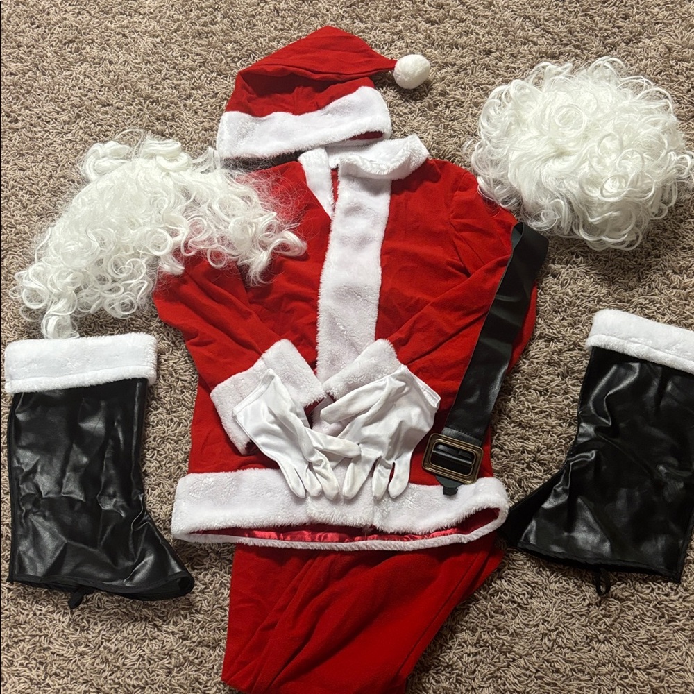 Red Santa Costume with Accessories